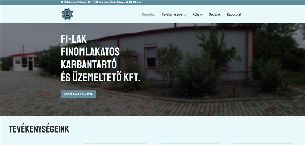 Finomlakatos Kft. — referencia weboldal