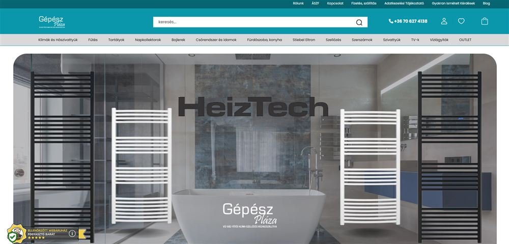 GépészPláza.hu — webshop referencia